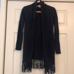 Lilly Pulitzer Tatum Long Cardigan, Navy, Size XS